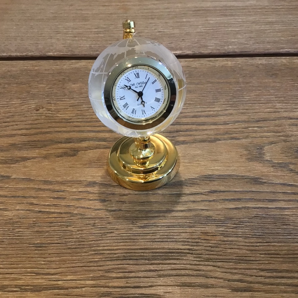 WIDDOP AND CO Miniature Glass Globe Clock